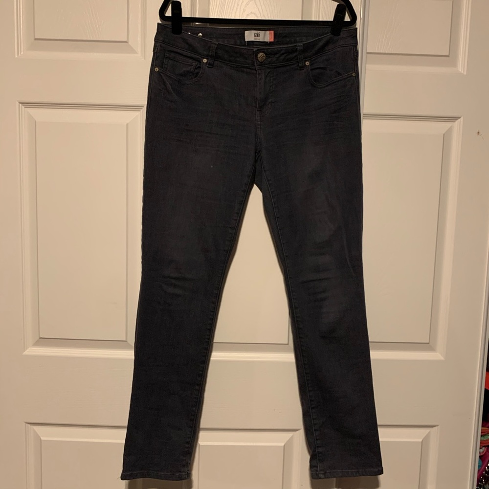 Woman’s CAbi dark grey slim boyfriend jeans